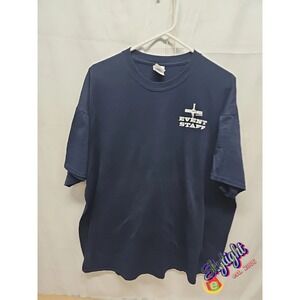 Rare Blue Vtg Billy Graham Evangelist Rock the Lakes Event Staff T Shirt Sz 2xl